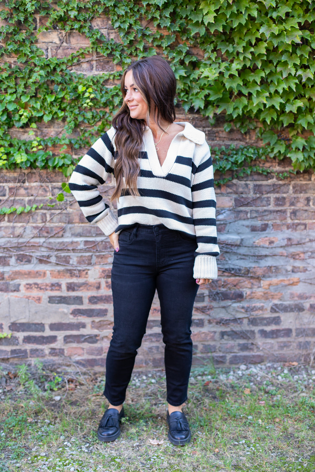 Berkley Collared V Neck Sweater