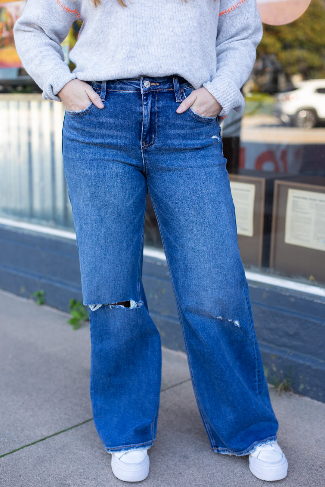 High Rise Wide Leg Jeans - Blithe | FINAL SALE