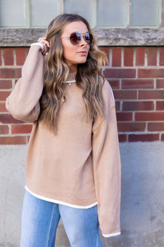 Diana Contrast Seam Sweater