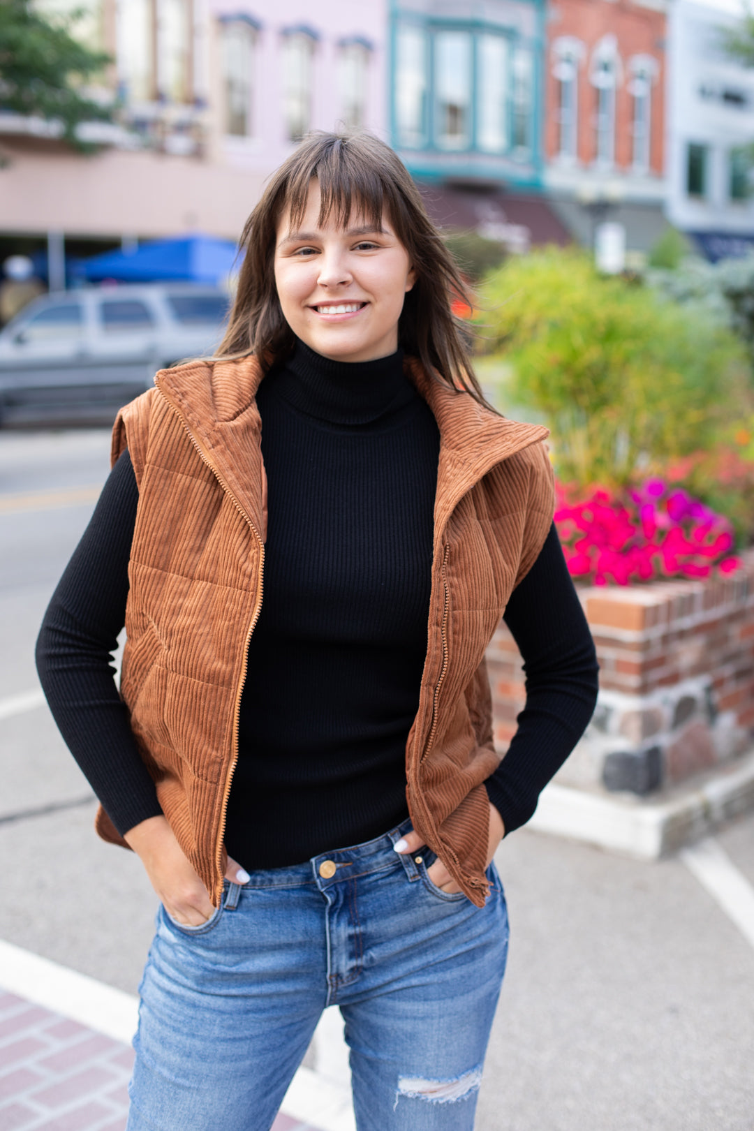 Corduroy Puffer Vest