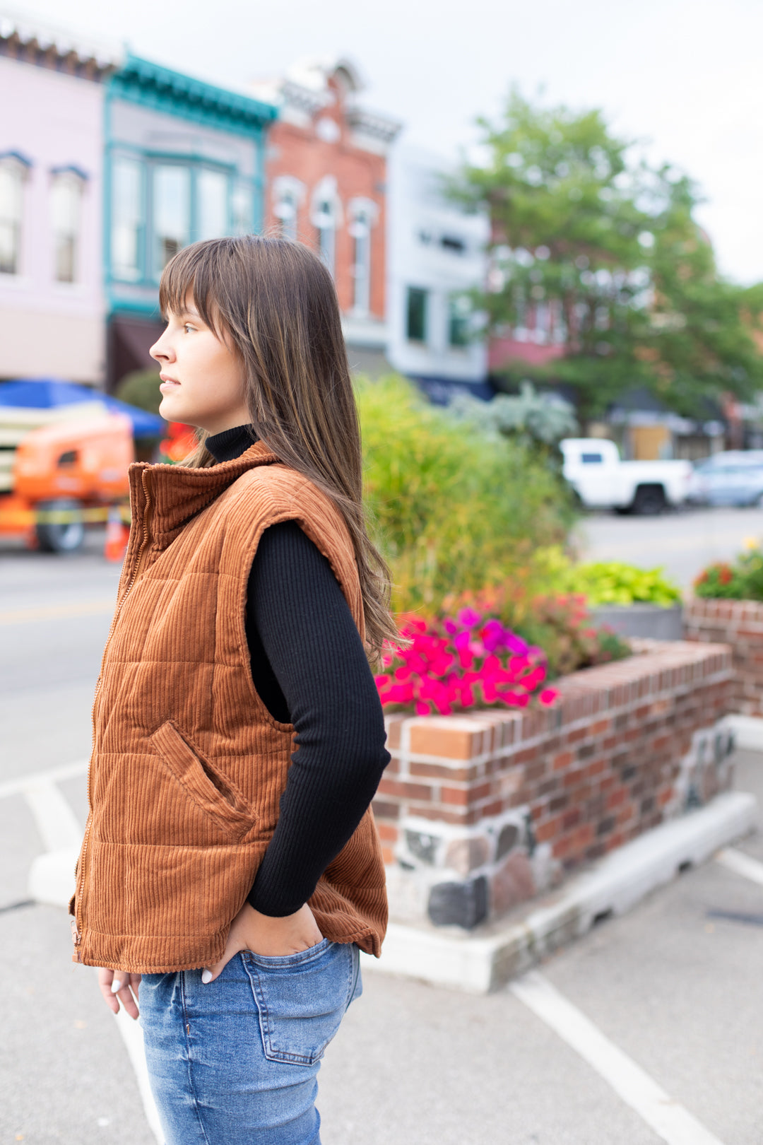 Corduroy Puffer Vest