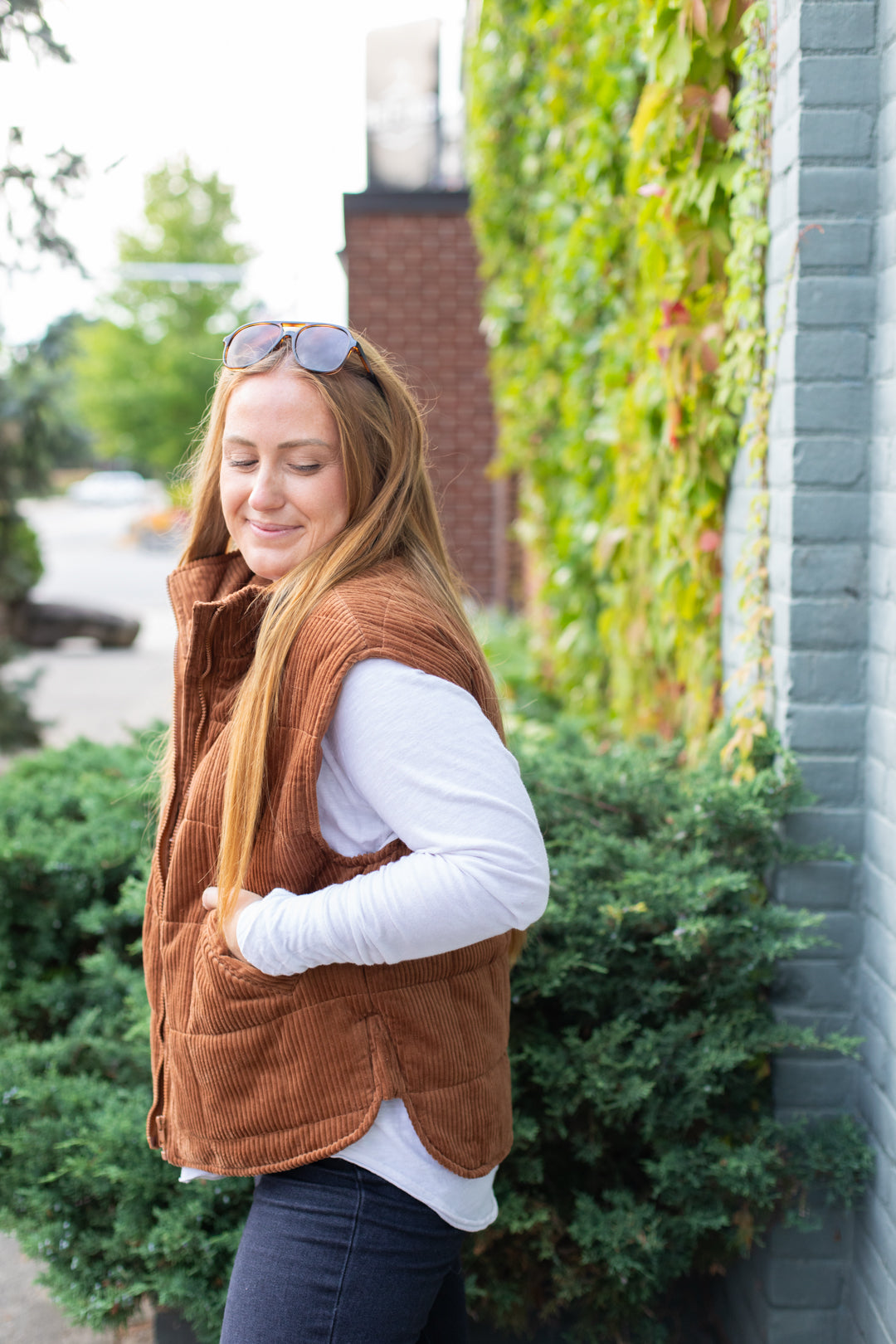 Corduroy Puffer Vest