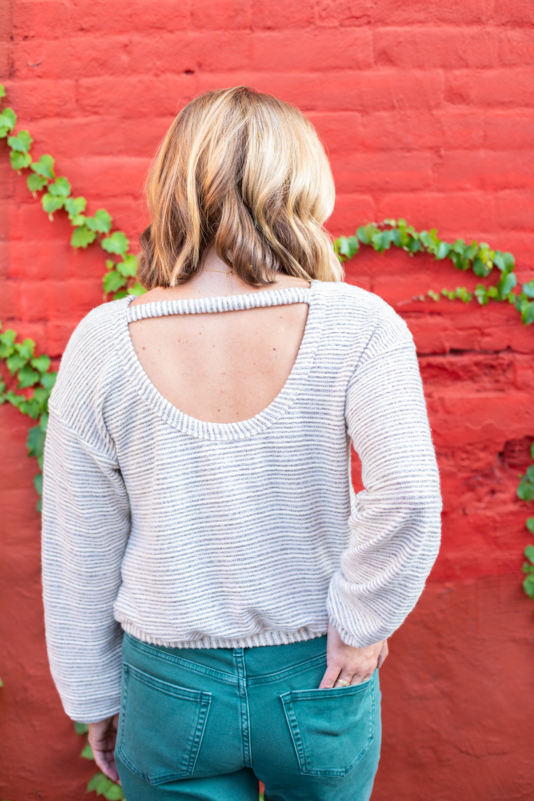 Chanelle Ribbed Open Back Top | FINAL SALE