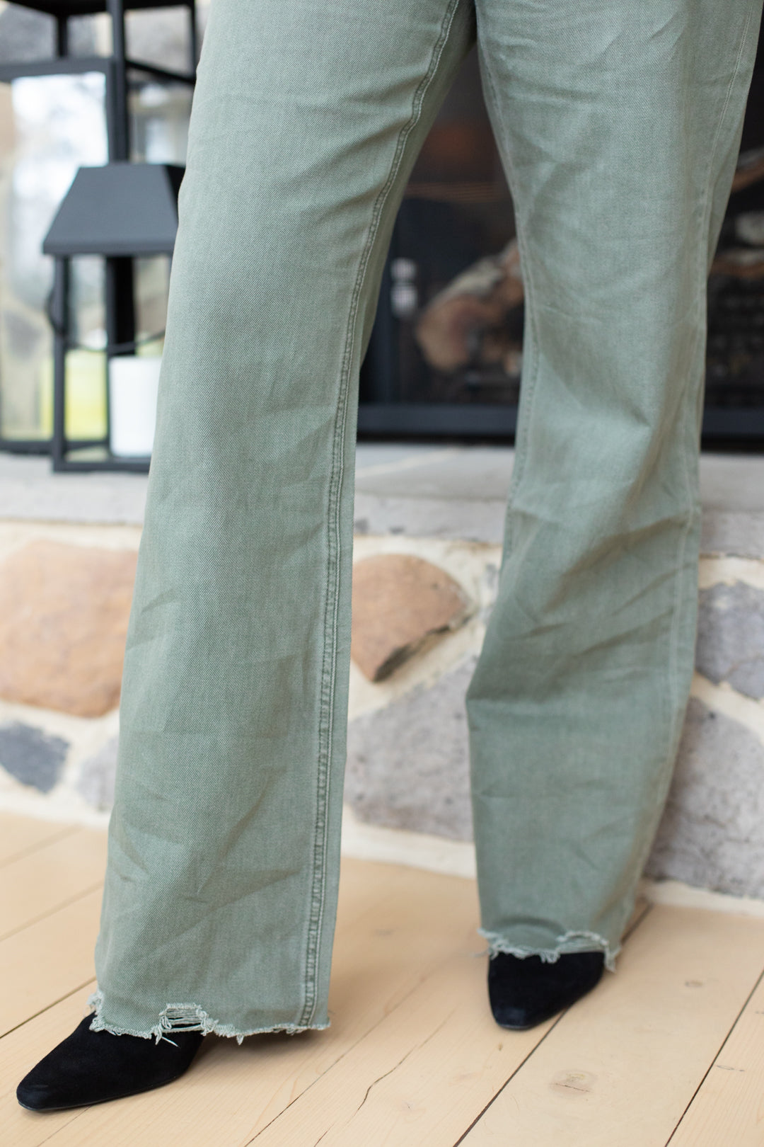 Vervet 90's Vintage Flare Jeans - Thyme