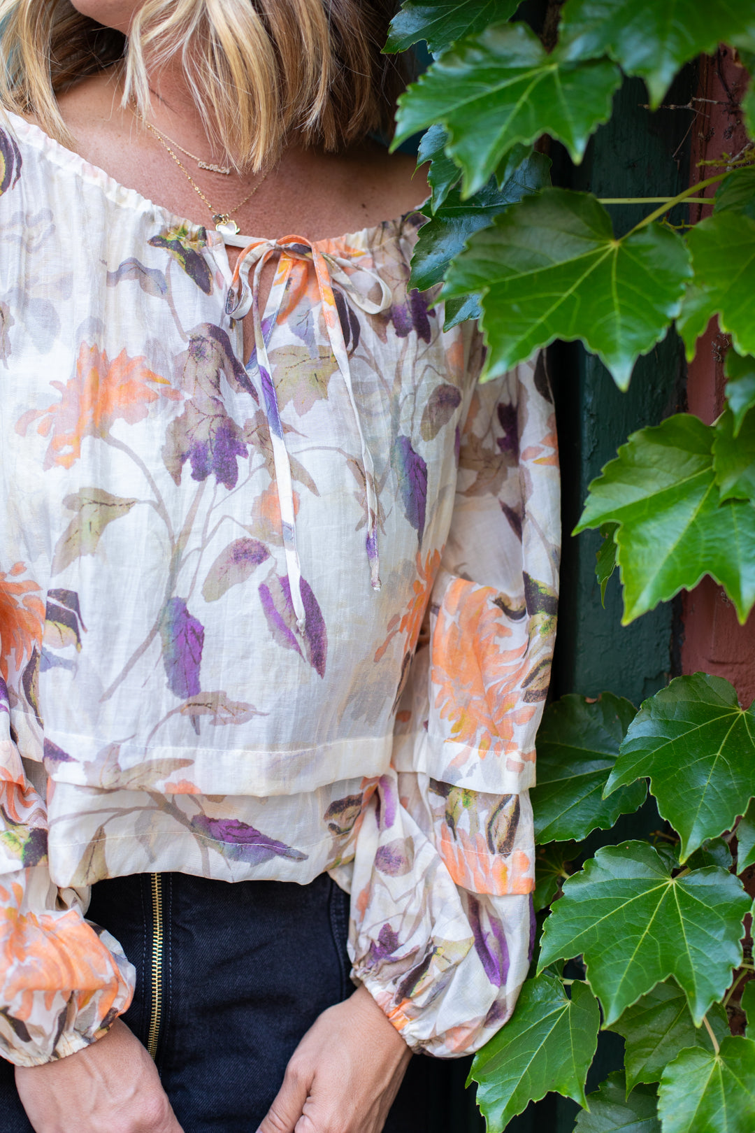 Lorelei Floral Tie Neck Blouse | FINAL SALE