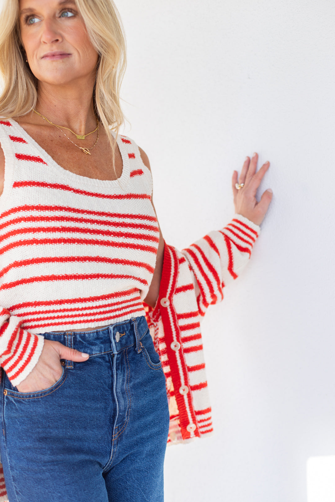 Alana Striped Sweater Tank