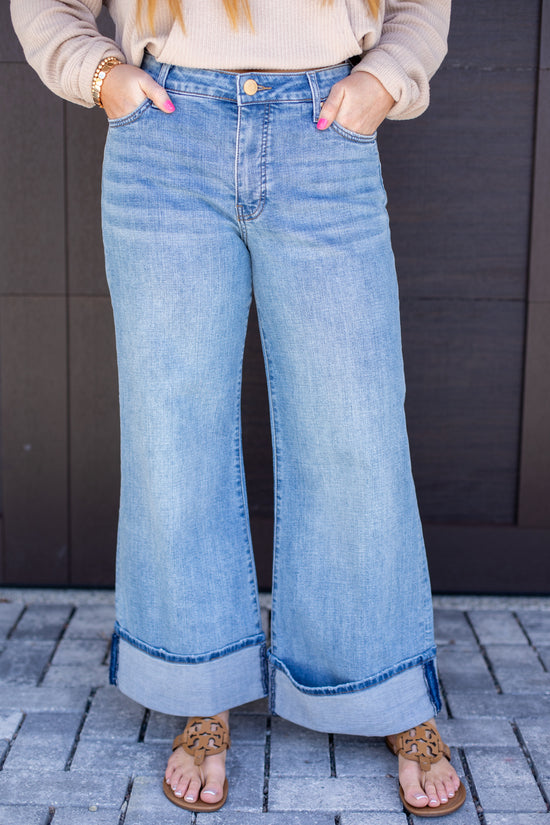 Kut from the Kloth Meg Cuffed Jeans - Charming