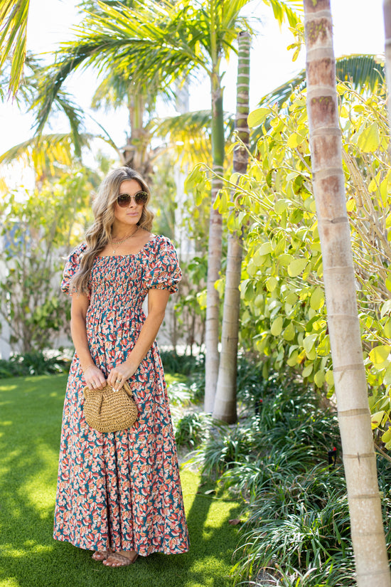 Savannah Smocked Floral Maxi Dress