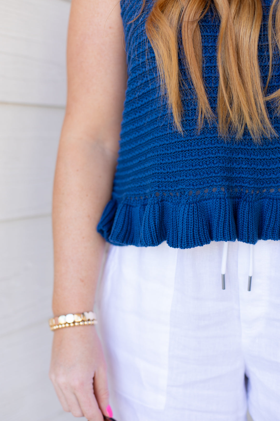 Sydney Ruffle Hem Sweater Tank