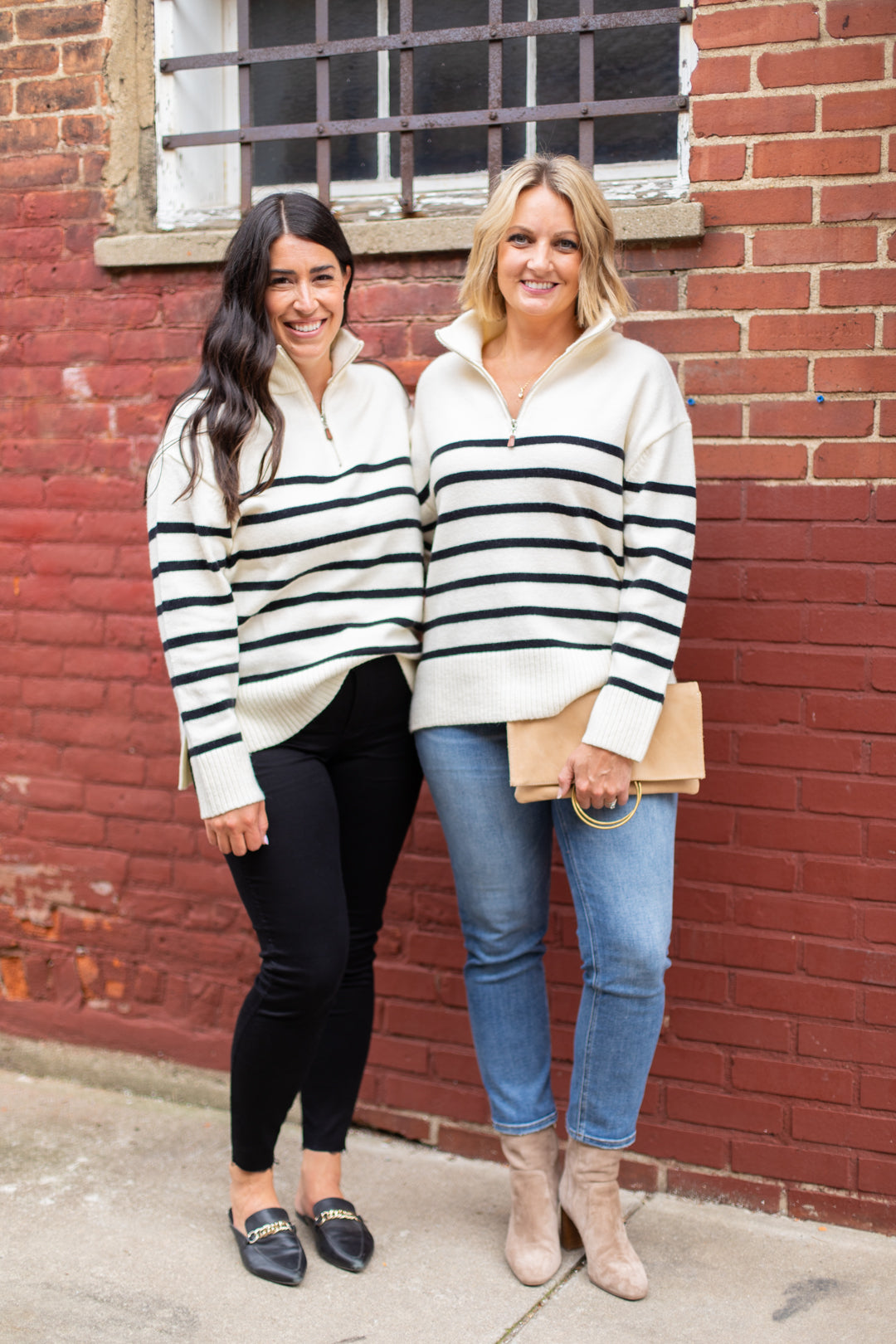 Tenley Striped Sweater Pullover – Living In Yellow