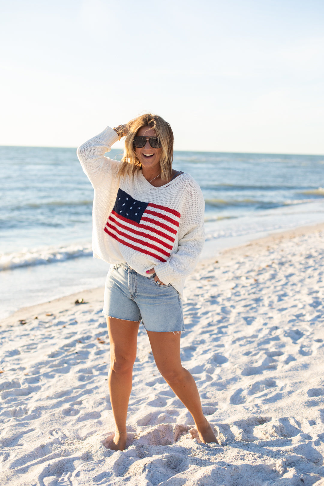 American Flag Sweater