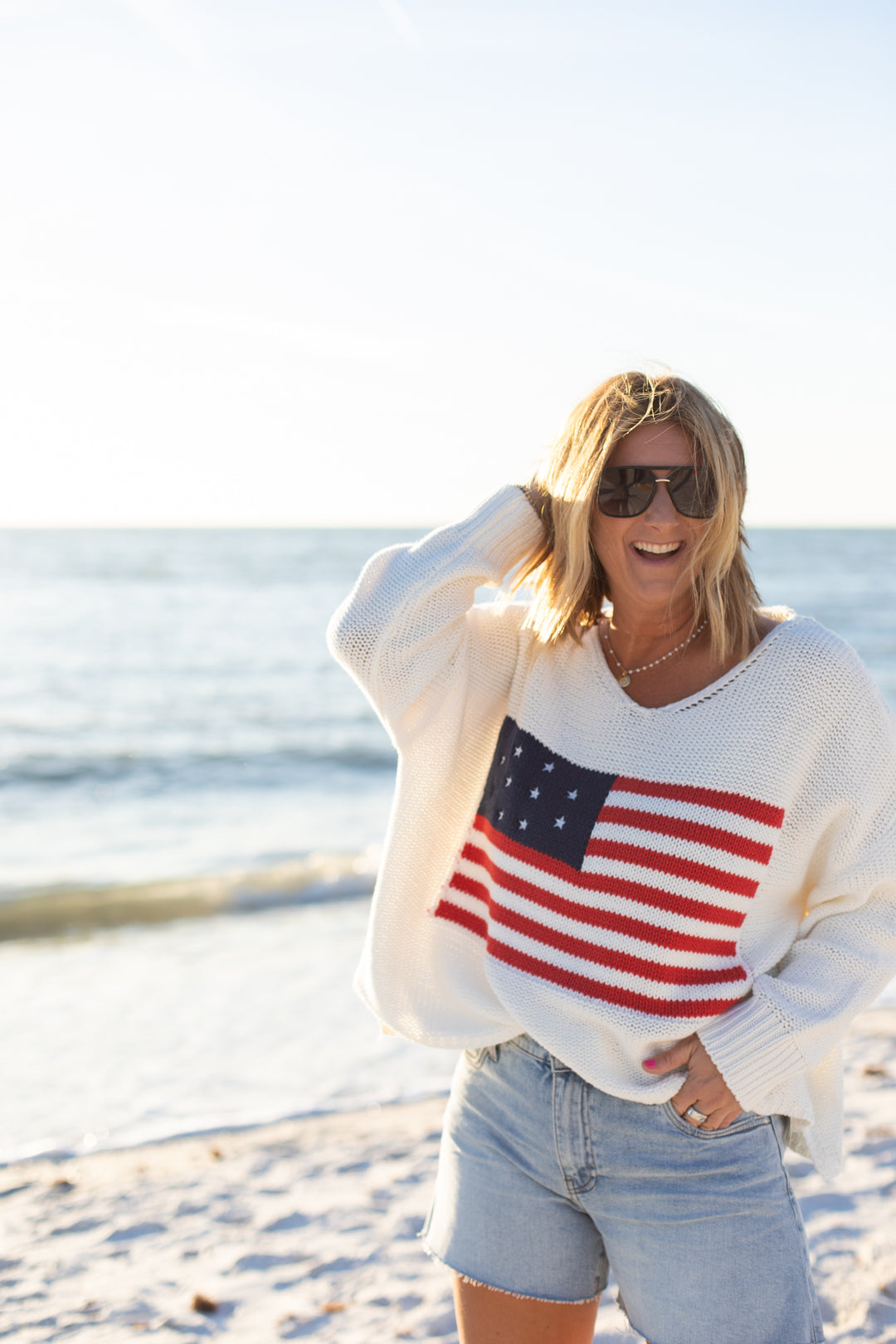 American Flag Sweater