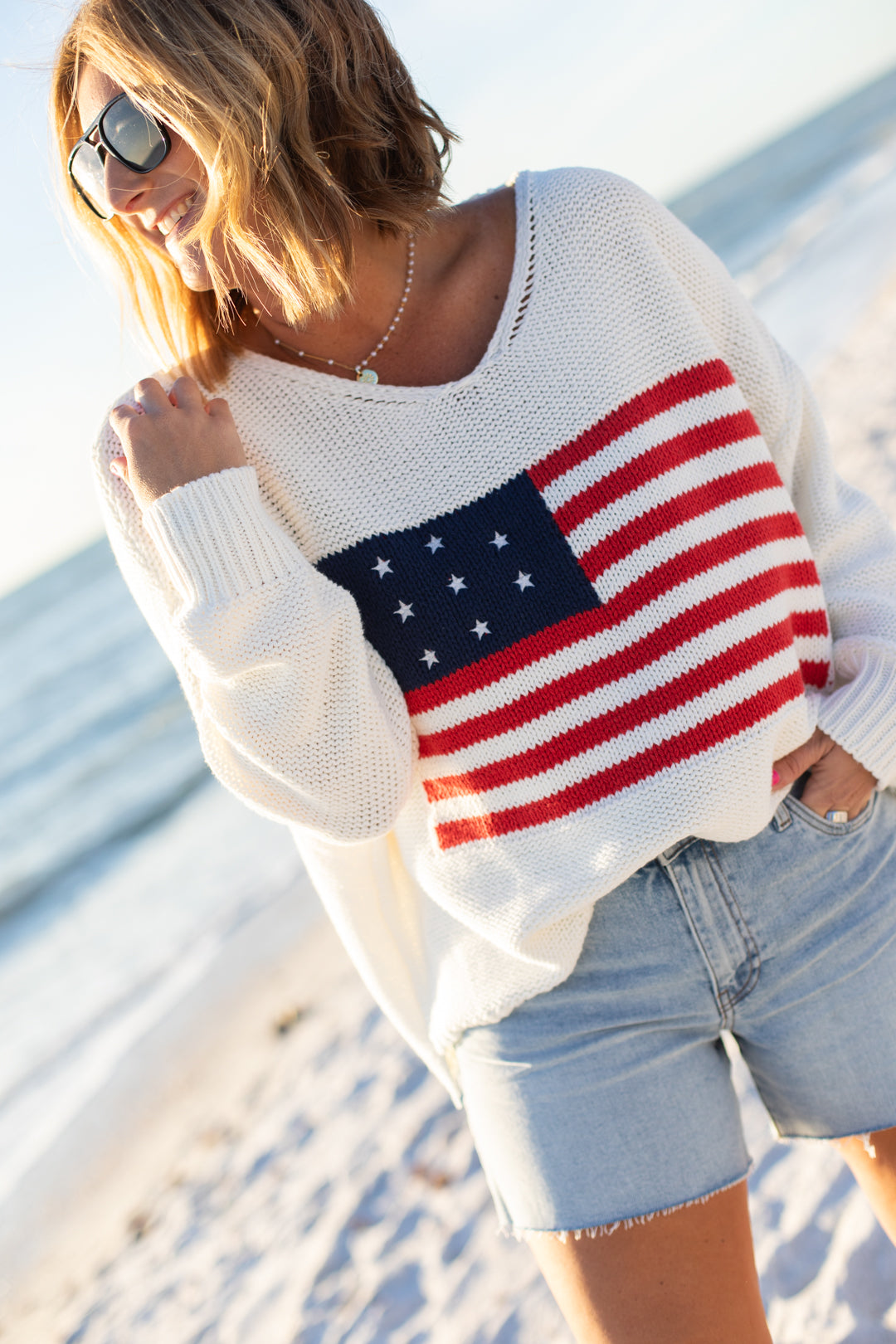 American Flag Sweater