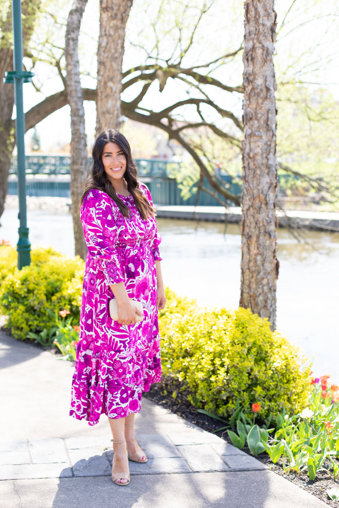 Millie Smocked 3/4 Sleeve Maxi Dress | FINAL SALE