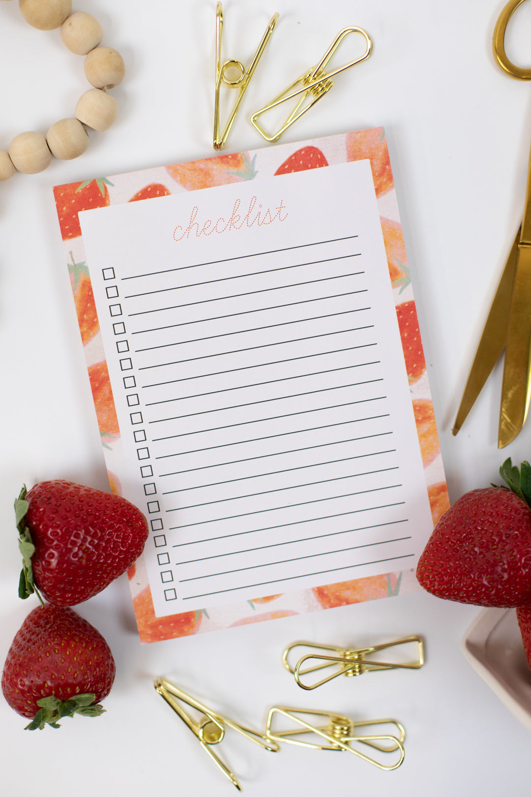 Bundle: 2025 Field Of Strawberries Planner + Notepad