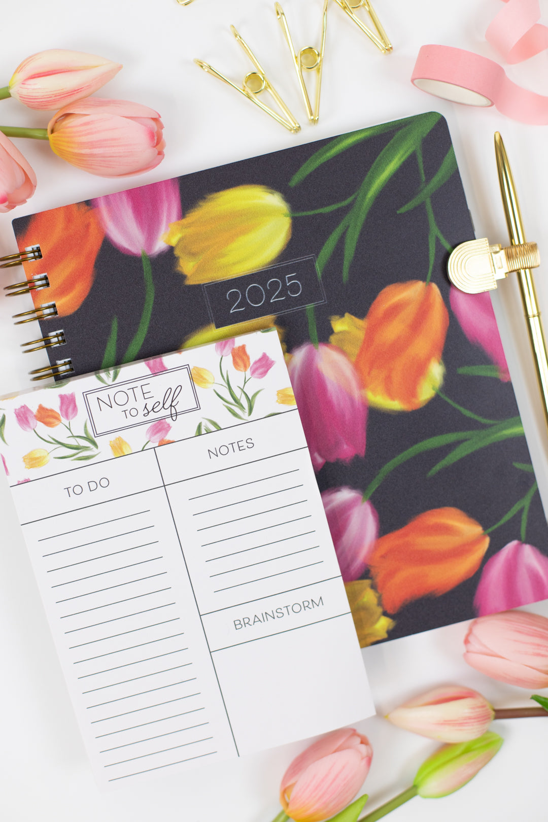 Bundle: 2025 Tulips Planner + Notepad